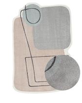 Tapete Orgânico Egípcio para Sala e Quarto Elyon 140 x 200 cm - Rosa c/ Cinza Tapete Orgânico Egípcio para Sala e Quarto Elyon 140 x 200 cm - Rosa c/ Cinza