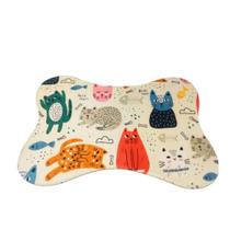 Tapete Osso Divertido Estampa Branco Gato