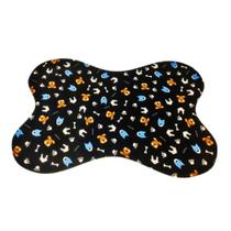 Tapete Osso Divertido Estampa Preto Cachorros