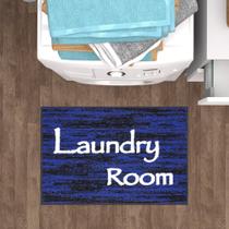 Tapete Ottomanson Laundry Room Antiderrapante 66x89cm Navy