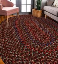 Tapete Oval Trançado Rhody Rug Katie KA43 Bordô 61x91 cm Tapete Oval Trançado Rhody Rug Katie KA43 Bordô 61x91 cm