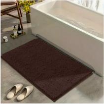 Tapete P/ Banheiro Dedinho Bolinha Toalha Para Pés Macio Cor Cor Marrom Chocolate - 38x58 Cm