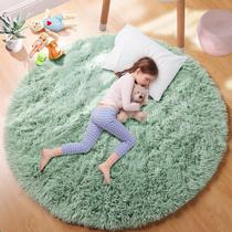 Tapete PAGISOFE Sage Green Shaggy Circle 150 cm para meninos