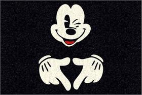 Tapete para Apartamento Mickey Doidão II 60x40 cm Preto