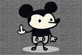 Tapete para Apartamento Mickey Doidão III 60x40 cm Preto Tapete para Apartamento Mickey Doidão III 60x40 cm Preto