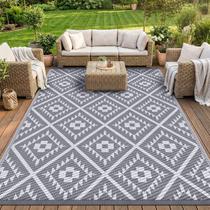Tapete para Área Externa COOLTOP 244x305cm Impermeável Reversível Cinza