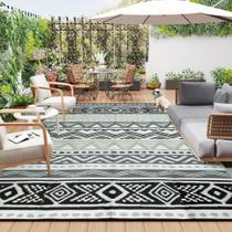 Tapete para Área Externa Lahome Impermeável de Palha Plástica 274x366 cm Tapete para Área Externa Lahome Impermeável de Palha Plástica 274x366 cm