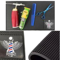 Tapete Para Bancada De Barbeiro Elastômero 40x24cm Estampada