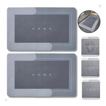 Tapete Para Banheiro Absorvente e Antiderrapante - Cores Variadas Kit 2