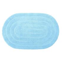 Tapete para Banheiro Allegro 40cm x 60cm Azul Céu Oval Kapazi