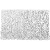 Tapete para Banheiro de Microfibra Bolinha 40x60 cm Rayco Antiderrapante, Toque Macio e Alta Absorção, Branco