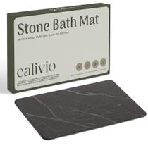 Tapete para banheiro de pedra diatomácea Calivio 61 x 41 cm antiderrapante