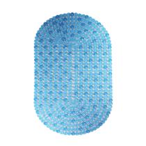 Tapete Para Banheiro Gotas Azul Antiderrapante De Tamanho 68 x 37,5cm Durín