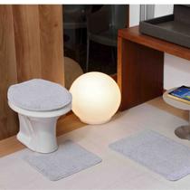 Tapete para banheiro kit 3 pçs antiderrapante algodão