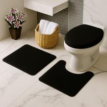 Tapete para banheiro kit 3 pçs antiderrapante algodão