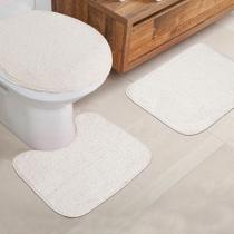 Tapete Para Banheiro Kit 3 Peças em Algodão Antiderrapante Tapete Para Banheiro Kit 3 Peças em Algodão Antiderrapante