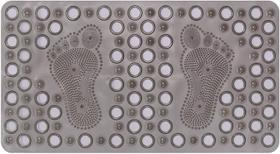 Tapete para Box Antiderrapante Aqua Spa Retangular Fumê - 36x66cm