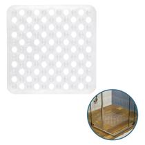 Tapete Para Box Aquaspa 50x50cm Transparente Banheiro Antiderrapante Ventosa Chuveiro
