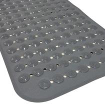 Tapete para Box Emborrachado Antiderrapante 70x36cm Massageador Cinza