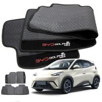 Tapete para BYD Dolphin Mini 2023 a 2026 Borracha 3 Peças Traseiro Inteiriço Personalizado Tapete para BYD Dolphin Mini 2023 a 2026 Borracha 3 Peças Traseiro Inteiriço Personalizado