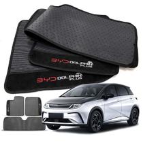 Tapete para BYD Dolphin Plus 2023 a 2026 Borracha PVC Jogo 3 Peças Traseiro Inteiriço Personalizado