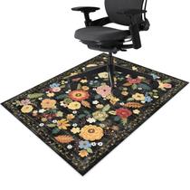 Tapete para Cadeira Fuoxowk 122x152cm Antiderrapante com Estampa Floral Tapete para Cadeira Fuoxowk 122x152cm Antiderrapante com Estampa Floral
