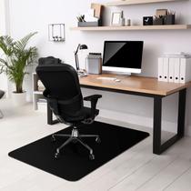 Tapete para cadeira Kuyal 91 x 122 cm protetor de piso em PVC preto