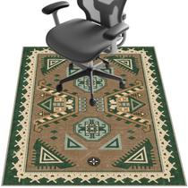 Tapete para cadeira para piso de madeira, 48" x 36" tapete para cadeira de escritório com rodinhas para piso de madeira e piso de cerâmica, protetor antiderrapante para home office, marrom e verde Tapete para cadeira para piso de madeira, 48" x 36" tapete para cadeira de escritório com rodinhas para piso de madeira e piso de cerâmica, protetor antiderrapante para home office, marrom e verde