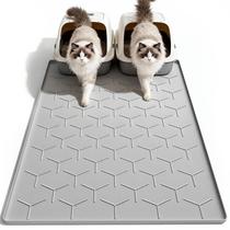 Tapete para caixa de areia de gato Garoopion 102 x 71 cm impermeável de silicone Tapete para caixa de areia de gato Garoopion 102 x 71 cm impermeável de silicone