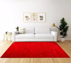 Tapete para casa 1,50x2,00 decorativo sala quarto pelo hall social recepção macio ótimo acabamento-vermelho