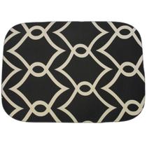 Tapete para casa preto estampado com arabic 40 x 60cm