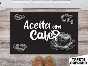 tapete para cozinha 60x40cm - estampa Aceita Café