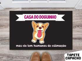 tapete para cozinha 60x40cm - Estampa Casa do cachorro Mas ela tem Humanos De esimação