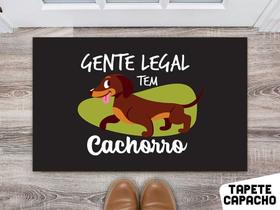 tapete para cozinha 60x40cm - Estampa Gente Legal Tem cachorro