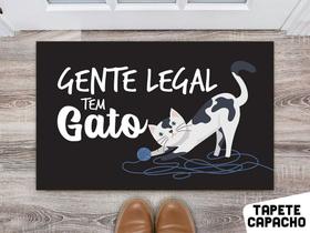 tapete para cozinha 60x40cm - Estampa Gente Legal Tem gato