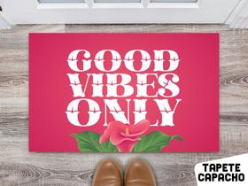tapete para cozinha 60x40cm - Estampa Good Vibes Only