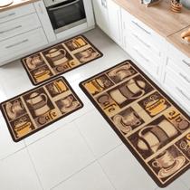 Tapete Para Cozinha Decorativo Jogo 3 Peças Antiderrapante