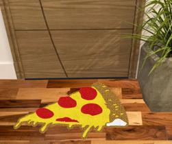 Tapete para cozinha e decoração pizza, tapete pizza formato.