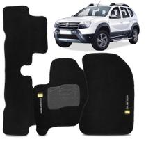 Tapete para Duster 2011 a 2015 Preto Jogo 3 Peças Carpete Automotivo