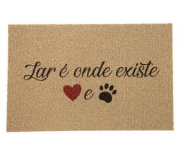 Tapete para Entrada Super Pint Lar é Onde Existe Amor e Pet 40x60cm - Kapazi