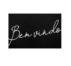 Tapete para Entrada Vinil Bem Vindo Preto 40x60cm - Kapazi Tapete para Entrada Vinil Bem Vindo Preto 40x60cm - Kapazi