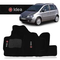 Tapete para Fiat Idea 2005 a 2013 Preto Jogo 5 Peças Carpete Automotivo