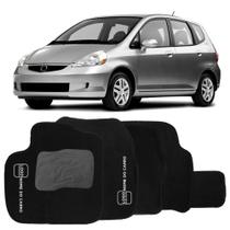Tapete para Fit 2003 a 2008 Preto Carpete Automotivo 5 Peças