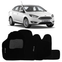 Tapete para Focus Hatch Sedan 2014 a 2019 Carpete Automotivo Preto 5 Peças