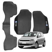 Tapete para Fox 2003 a 2014 Personalizado com Detalhe Preto 3 Peças Jogo Tapete Automotivo