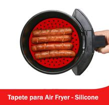 Tapete para Fritadeira Eletrica Redondo 20 22 24 cm - Forro Air Fryer - Ar frai - Silicone reutilizável - PANAMI - HEYJUDY