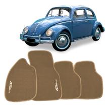 Tapete para Fusca 1959 a 1969 Bege Jogo 4 Peças Carpete Automotivo