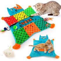 Tapete para gatos AWOOF Cute Soft Catnip Mat com 7 bolsos para gatos