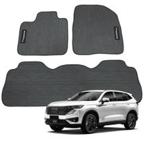 Tapete para Haval H6 2023 2024 2025 Jogo 3 Peças Traseiro Inteiro Borracha Impermeável Tapete para Haval H6 2023 2024 2025 Jogo 3 Peças Traseiro Inteiro Borracha Impermeável