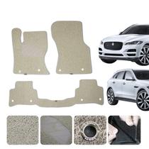 Tapete para Jaguar Fpace 2017 À 2024 Alto Padrão Luxo Linha Robusta 12 mm Original Lanzi Bege